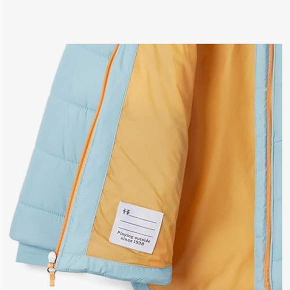 Columbia Sky Blue Puffer Jacket with Faux Fur Hood - Picture 4 of 7